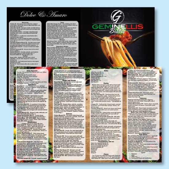 (image for) Restaurant Menus - 11x17