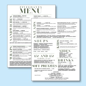 (image for) Restaurant Menus - 8.5x11