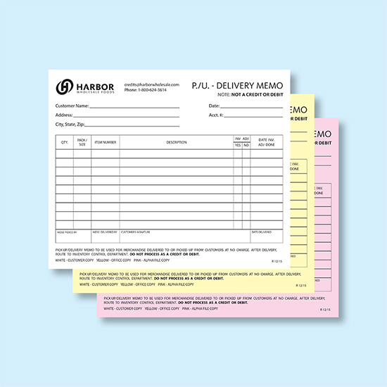 (image for) 3 Part Carbonless Forms - 8-1/2 x 7