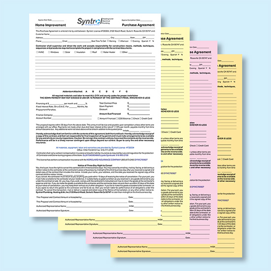 (image for) 4 Part Carbonless Forms - 11x17