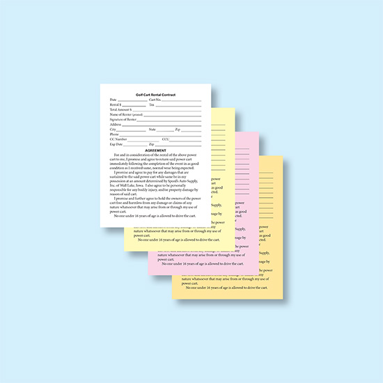 (image for) 4 Part Carbonless Forms - 4-1/4 x 5-1/2