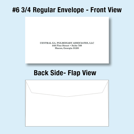 (image for) #6 3/4 Regular Envelope (standard gummed flap)