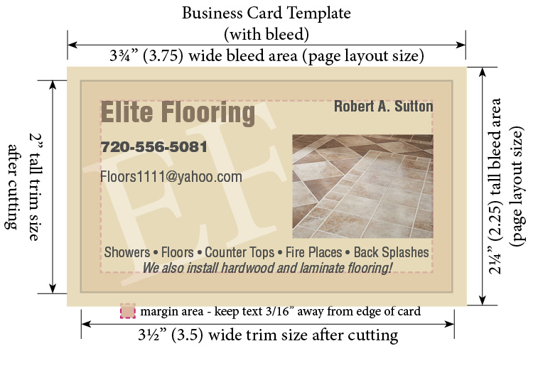 Business Card Template (with bleed)